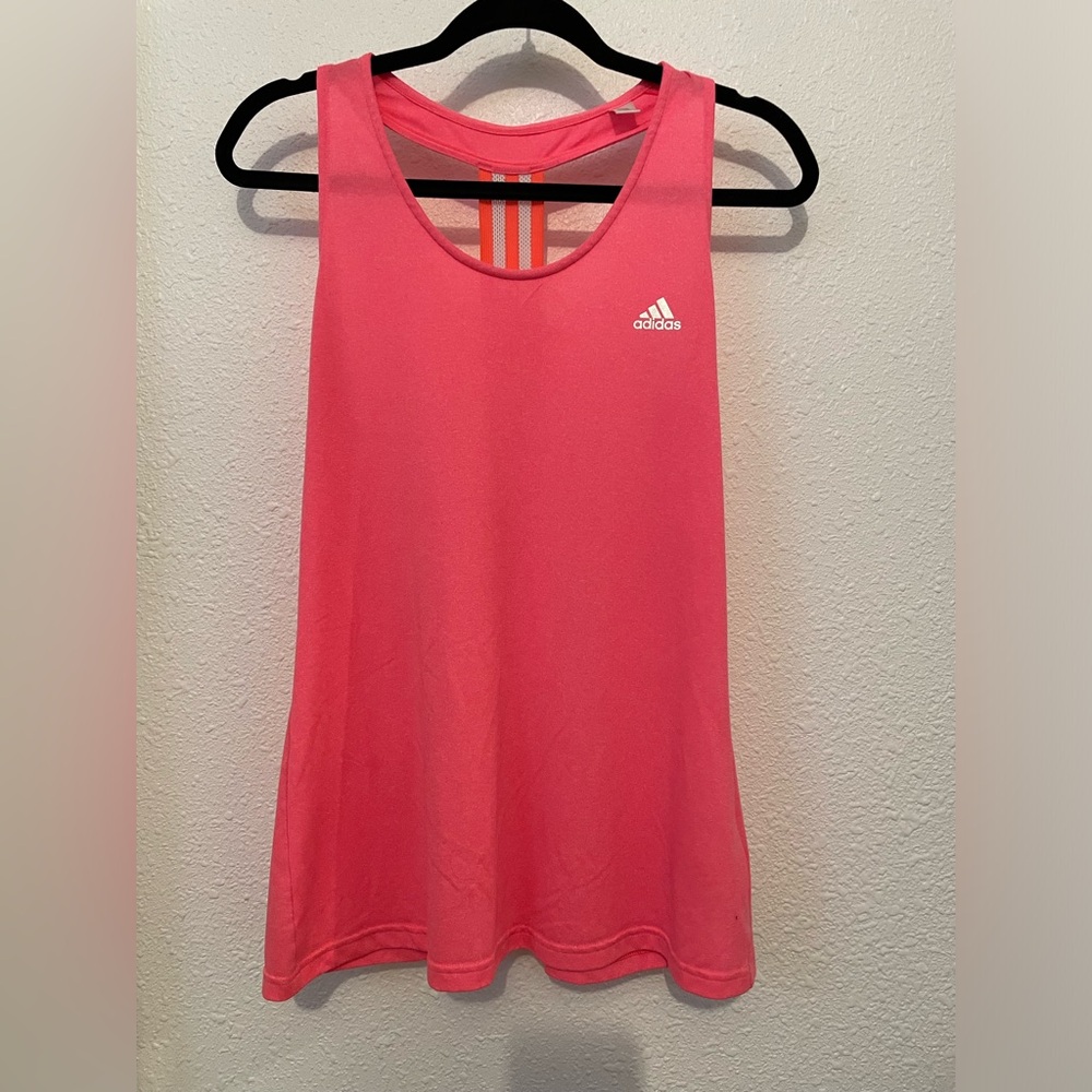 Adidas Climalite hot Pink Racerback Athletic Workout Sports Tank Top Size Large